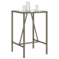 thumbnail image 2 of vidaXL Outdoor Bar Table Grey 70x70x110 cm Poly Rattan, 2 of 5