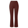 thumbnail image 4 of GEWSEY Work Pants for Women High Waisted Stretch Soft Comfy Athletic Workout Yoga Pants Office Business Casual Trousers (Brick Red, XXL), 4 of 4
