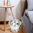 thumbnail image 3 of MIANGASTORE Stainless Steel Chamber Pot Portable Urinal with Lid Practical Spittoon Night Urine Pot, 3 of 9