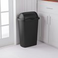 thumbnail image 4 of Sterilite Large Kitchen Trash Can, 13 Gallon Plastic Garbage Bin with Roll Top Lid, Black, 4 of 8