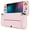 A_Pink, variant on PlayVital ZealProtect Soft Protective Case for Nintendo Switch OLED, Flexible Protector Joycon Grip Cover for Nintendo Switch OLED with Thumb Grip Caps & ABXY Direction Button Caps - Black