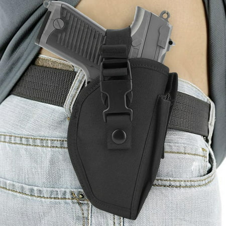 EOTVIA Pistol Holster ,Concealed Carry Black Polyester Clip-on Belt Pistol Holster Waist Belts Handgun Carrier, Handgun