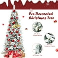 thumbnail image 3 of Patiojoy 7FTSlim Pencil Tree Hinged Artificial Christmas Tree W/627 Branches Tips, 3 of 9