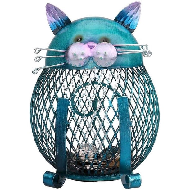Alcancía o contenedor con forma de gato para decoración de interiores