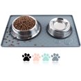 thumbnail image 1 of Dog Cat Pet Feeding Mat, Silicone Waterproof Food Mat - 0.4inch, 1 of 5