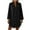 Black, variant on Diufon Summer Women's V Neck Long Sleeve Solid Color Flared Dress Button Front Mini Dresses