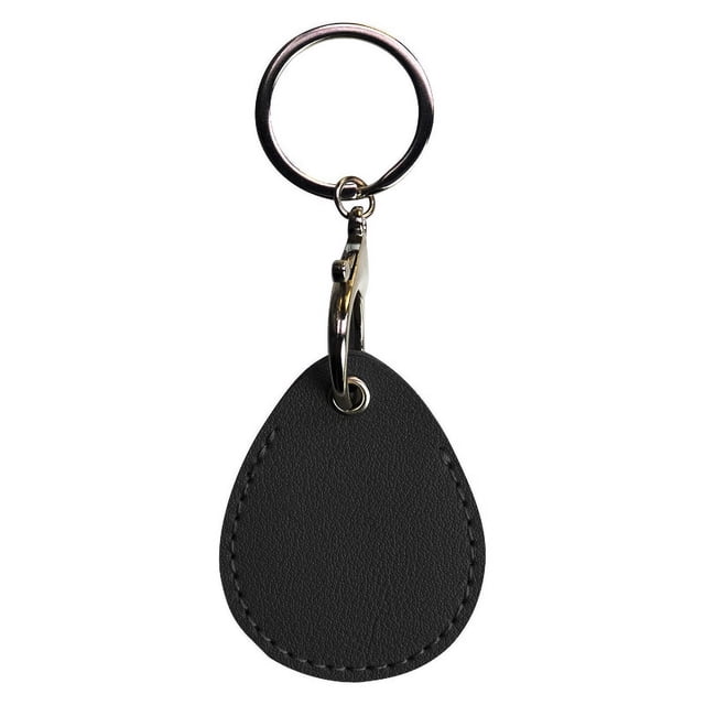 Estuche para tarjetas de cuero sintético con forma de gota de agua, pequeño llavero, estuche protector, estuche para tarjetas de ascensor cuadrado, estuche para tarjetas de acceso comunitario