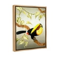 thumbnail image 4 of Stupell Industries Toucan Perched on Branch Animals & Insects Painting Brown Floater Framed Canvas Art Print Wall Art, 17 x 21, 4 of 10