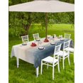 thumbnail image 4 of Fsddascl Navy Blue Beige Gray Outdoor Tablecloth - 60x120 Inch Rectangle Dining Table Cover, Modern Abstract Art Waterproof Outdoor Table Cloth with Umbrella Hole & Zipper for Picnic/Patio/Party, 4 of 7