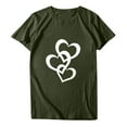 thumbnail image 4 of AOOCHASLY Valentine's Day Women's Tops, Fashion Women's Heart Print Graphic Cute Tee Shirt Funny T Shirt Tops, 4 of 8