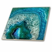 3dRose Luxury Aqua Blue Marble Agate Gem Mineral Stone - Ceramic Tile, 4-inch 3dRose Luxury Aqua Blue Marble Agate Gem Mineral Stone - Ceramic Tile, 4-inch