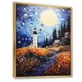 thumbnail image 2 of Designart "Guiding Lighthouses in Dots I" Nautical & Beach Floater Framed Canvas Print, 2 of 7