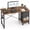 Rust, variant on EDX Computer Desk with 2 Drawers 40 Inch PC Table Study Writing Desk with Storage Shelf Headphone Hook, Simple Style Small Desk for Home, Black Grain