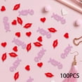 thumbnail image 4 of 100x confeti de corazón decoración del Día de San Valentín confeti de dispersión de mesa decorativa para propuesta de celebraciones de , Letra rosa, 4 of 8