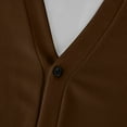 thumbnail image 7 of Kixjoy Mens Cardigan Sweater V Neck Button Down Long Sleeve Ribbed Knit Cardigan Oversized Fashion Winter Jackets Casual Soild Lightweight Mens Sweater, Coffee 5XL, 7 of 7