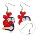 thumbnail image 3 of Boucles d'Oreilles Amour pour Femmes en Acrylique, Mignonnes, Animal, Boucles d'Oreilles Rouges, Saint-Valentin, Mariage, Anniversaire, Bijoux, Cadeau de la Fête des Mères, 3 of 5
