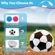 thumbnail image 4 of Kit de Polvo para Revelación de Género con Balón de Fútbol FIEKEICC Azul y Rosa, 4 of 8