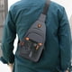 thumbnail image 4 of Bandolera de hombre - Mochila de pecho de tela Oxford luminosa, 16×15×10cm, correa ajustable, resistente al agua, gris o azul, 4 of 6