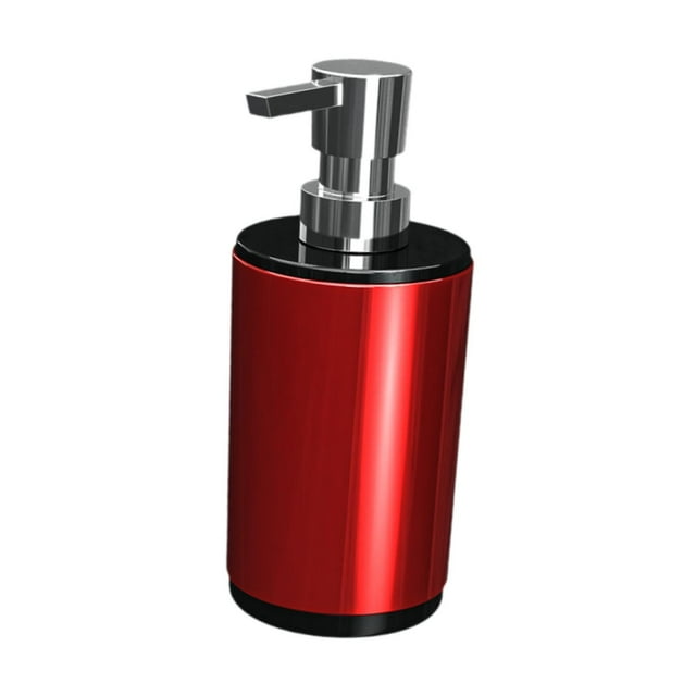 Dispensador de jabón para platos, recargable, pequeño, moderno y decorativo, 325 ml, para ducha rojo