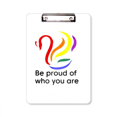thumbnail image 1 of Be Proud Of Who You Are Clipboard Folder Writing Pad Backing Plate A4, 1 of 4