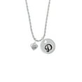 thumbnail image 2 of Delight Jewelry Silvertone Mini 3-D ''Little Sister'' Heart Silvertone Script Initial Disc - D - Charm Necklace, 20"+3", 2 of 4