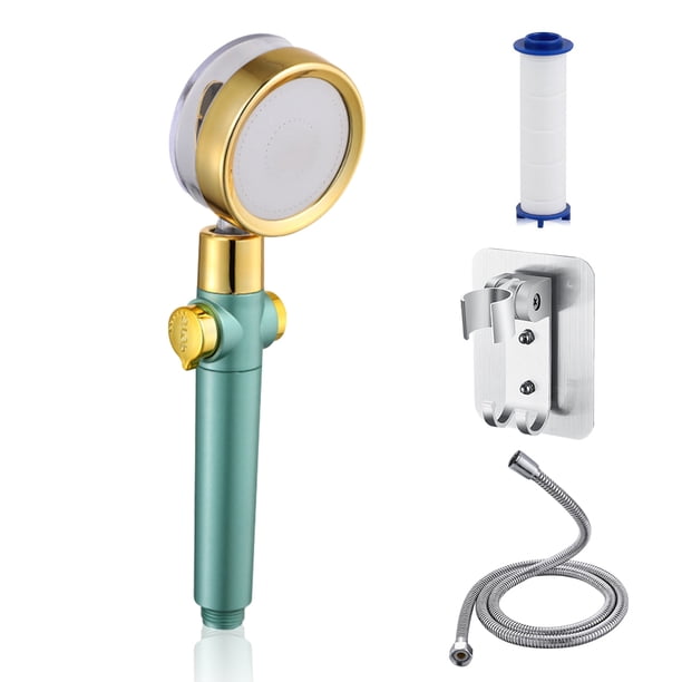 Handheld Alta presión cabezal de ducha rotación de ducha 360 grados rotación cuerpo masaje cabezal de ducha hotelero baño adultos familia verde tipo 4 Scienceny HA010610-08