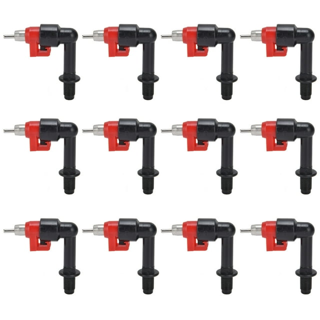 12Set G1/8 Filetage Mâle Bol d'Eau de Poulet Automatique Alimentation en Eau de Poulet Commutable avec Ressort7 Forme d'Abreuvoir