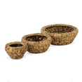 thumbnail image 5 of Contemporary Home Living Set of 3 Brown Tapered Round Storage Baskets 14.5", 5 of 5