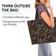 thumbnail image 2 of Balery Decorative Feathers Bolsa Tote Estilo Estético con Cremalleras, Bolsa de Hombro, Bolsa de Compras Grande y Plegable, 2 of 8