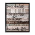 thumbnail image 2 of Stupell Industries Live Joyfully Phrases on Wood Grain Brown Tan Teal Jet Black Framed Floating Canvas Wall Art, 16x20, by Kim Allen, 2 of 5