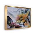 thumbnail image 3 of Designart 'VIbrant Mountain Landscape With Little House' Traditional Framed Canvas Wall Art Print, 3 of 5