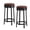 Brown, variant on Set of 1/2/4 Swivel Bar Stools, 24'' Counter Height, Backless Round PU Leather Seat, Metal Frame, Modern Style, Comfortable and Durable, Ideal for Kitchen Island or Home Bar