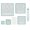 Blue, variant on 6Pcs Professional Patchwork Ruler Set Clear Acrylic Quilting Ruler for Sewing