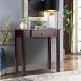 thumbnail image 3 of Gymax Console Table with Drawer Entryway Hallway Accent Wooden Table Espresso, 3 of 9