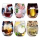 thumbnail image 4 of Juego de 4 copas de vino sin tallo, transparentes, para bebidas de verano, juego de copas de vino, regalo ideal, cristalería irrompible, juego de vasos de fiesta, apto para lavavajillas Vhermosa Fuentes, 4 of 5