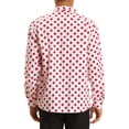 thumbnail image 3 of INSPIRE CHIC Men's Polka Dots Dress Shirts Button Down Long Sleeves Shirt, 3 of 5
