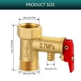 thumbnail image 3 of Brass Safety Pressure Release Valves Adjustable Pressure Relief Valves with Check Function for Electric Water Heaters, 3 of 9