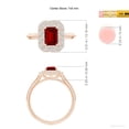 thumbnail image 5 of ANGARA Lab Grown 1 Ct Vintage Inspired Ruby Double Halo Engagement Ring for Women in 14K Rose Gold (Size-7x5mm) | July Birthstone, Anniversary, Jewelry Gift for Women | Lab-Grown Ruby Ring, 5 of 7