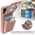 thumbnail image 2 of ELEHOLD Zipper Wallet Case for iPhone 8 Plus/7 Plus,Premium Leather with Organ Card Holders Zipper Purse Stand Function Detachable Long & Short Strap Crossbody Luxury Case,Rosegold, 2 of 8