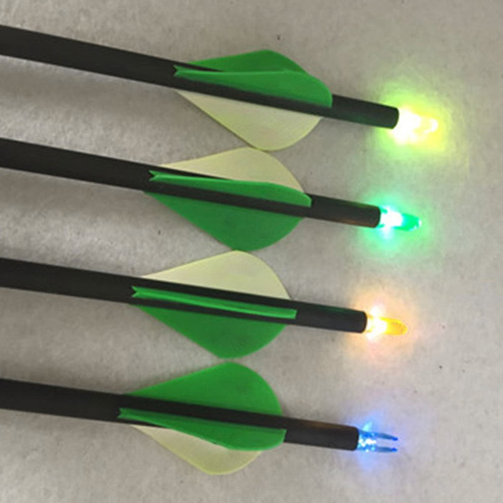 12PCS//SET LED Luminous Arrow Nock Outdoor Hunting Archery Arrow Tail Light J5