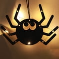thumbnail image 1 of Lámpara colgante de Halloween Decoración de luces góticas de madera para fiesta de club (arañas), 1 of 5