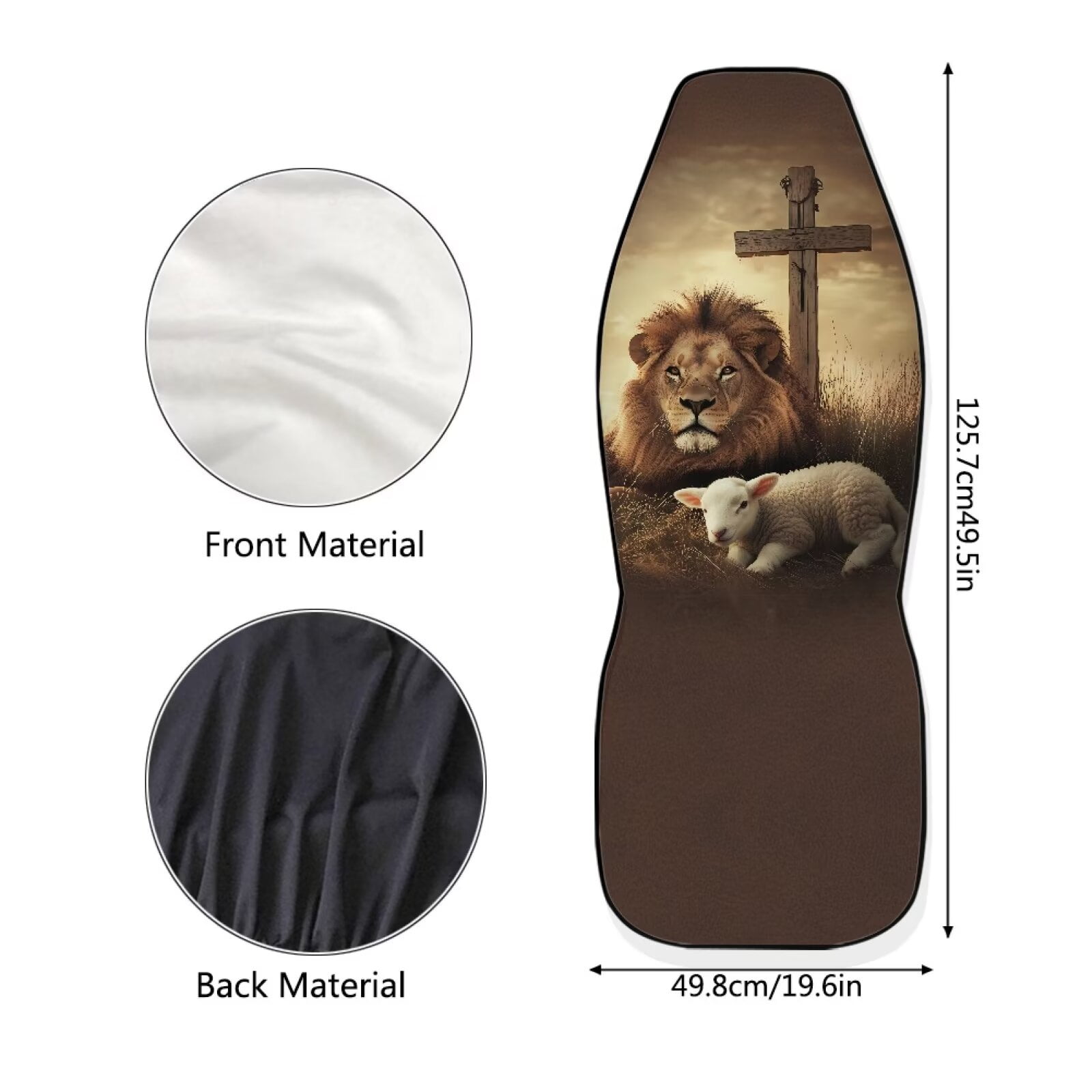 Binienty Cheetah Print Car Seat Covers & Accessories Front Seats Thickened Cloth Bucket Seat Covers Anti-Slip Washable Breathable Easy Install Vehicle Interior Protectors