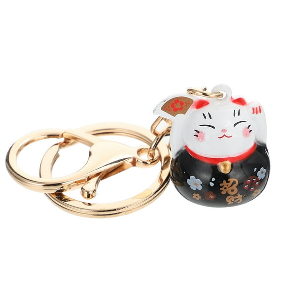 Llavero de gato con colgante de la fortuna de Año Nuevo para decorar bolsos.