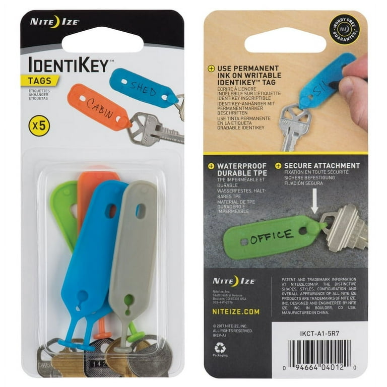 Nite Ize IdentiKey 2.4 in. D Plastic Assorted Identifiers Key Holder Nite Ize IdentiKey 2.4 in. D Plastic Assorted Identifiers Key Holder