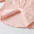 thumbnail image 6 of JUMESG Boys Button Down Shirt Short Sleeve Little & Big Boys Solid Color Short Sleeve Button Down Shirt With Pockets (Pink,5-6 Years), 6 of 7