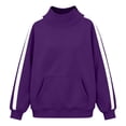 thumbnail image 6 of GZWYHT Mockneck Sweatshirt Camping Sweatshirts Plain Mock Neck Sweatshirt Funnel Neck Sweatshirt High Neck Sweatshirt Fall Sweatshirts for Women Long Sleeve Turtleneck Tops Purple S, 6 of 6