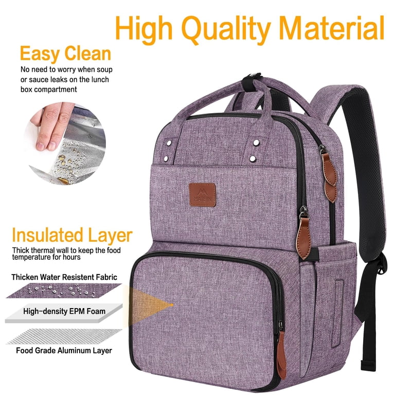 Matein 15.6in Lunch Backpack with Insulated Compartment photo 4