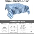 thumbnail image 2 of Square Tablecloth 60 x 60 Inch, Blue White Gingham Square Table Cloth Waterproof Tablecloth Table Protector for Restaurant, Picnic, Indoor and Outdoor Dining, 2 of 8
