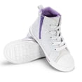 thumbnail image 3 of Kushyshoo Kids Canvas Sneakers White Glitter High-Top Children Walking Shoes 3M, 3 of 5