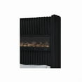 thumbnail image 6 of Velvet Upholstered California King Size Bed with Electric Fireplace, USB Port, Modern Bedroom Bed Frame, Black, 6 of 7